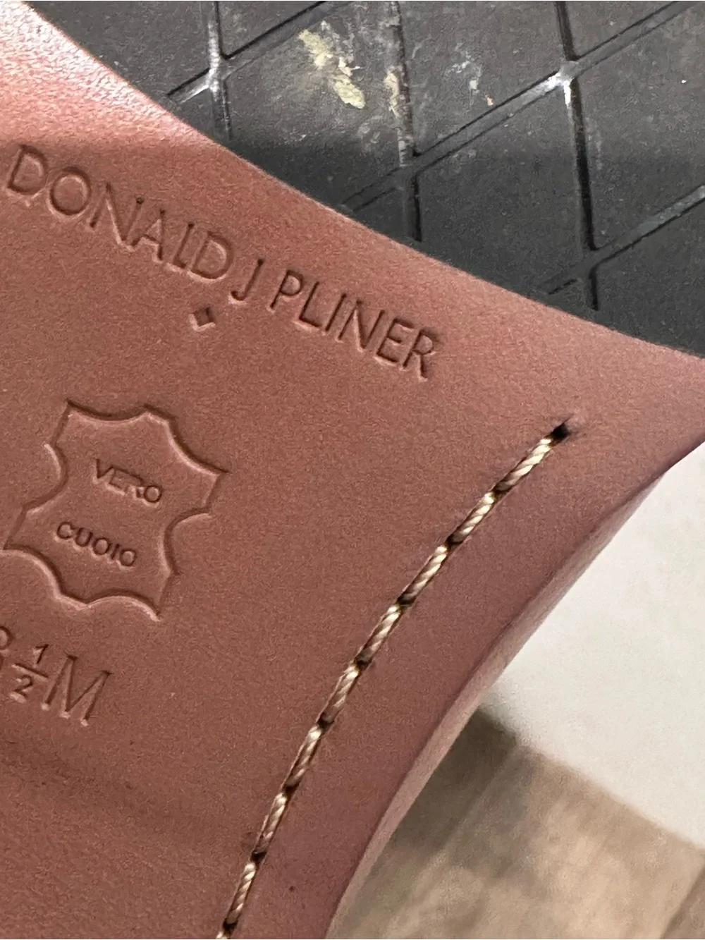 Donald J. Pliner Tall Leather Riding Boots in Cognac Brown